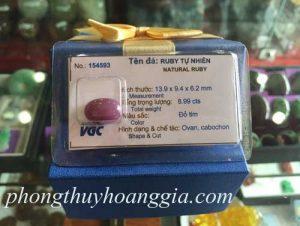 Đá Ruby Trang Sức Cao Cấp MSP:154593