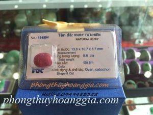 Đá Ruby Trang Sức Cao Cấp MSP:154594