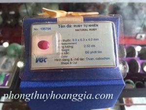 Đá Ruby Trang Sức Cao Cấp MSP:135754