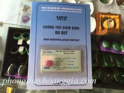 Đá Ruby Trang Sức Cao Cấp MSP:135815