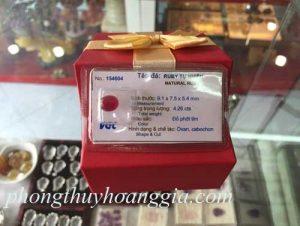 Đá Ruby Trang Sức Cao Cấp MSP:154604