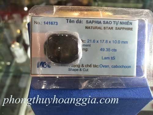 Đá Saphire Sao Tự Nhiên MSP:141673