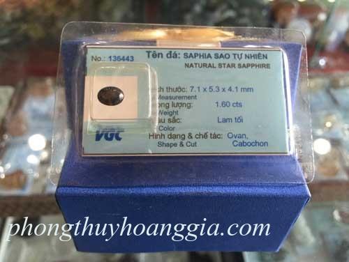 Đá Saphire Sao Tự Nhiên MSP:136443