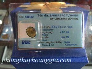 Đá Saphire Sao Tự Nhiên MSP:136452