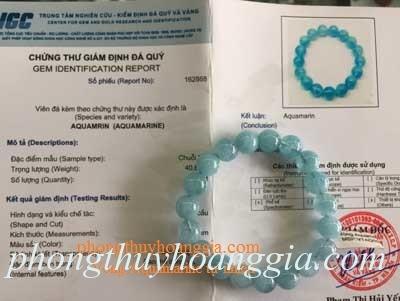 Vòng Aquamarine 10Ly Tự Nhiên MSP:VTAQ657