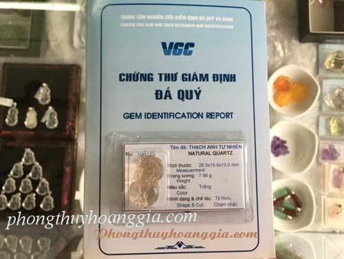 Tỳ Hưu Trang Sức Thạch Anh Trắng MSP:110681